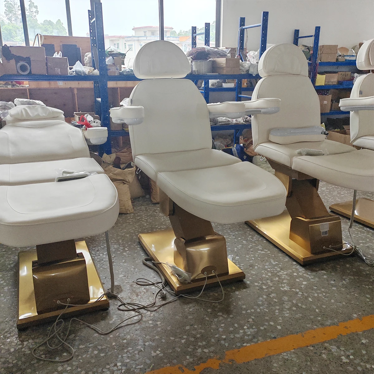 سرير كهربائي متعدد الوظائف للعناية بالجمال، طاولة تدليك للعلاج المائي للوجه، كرسي صالون، سرير رموش، متجر أثاث تجاري #5