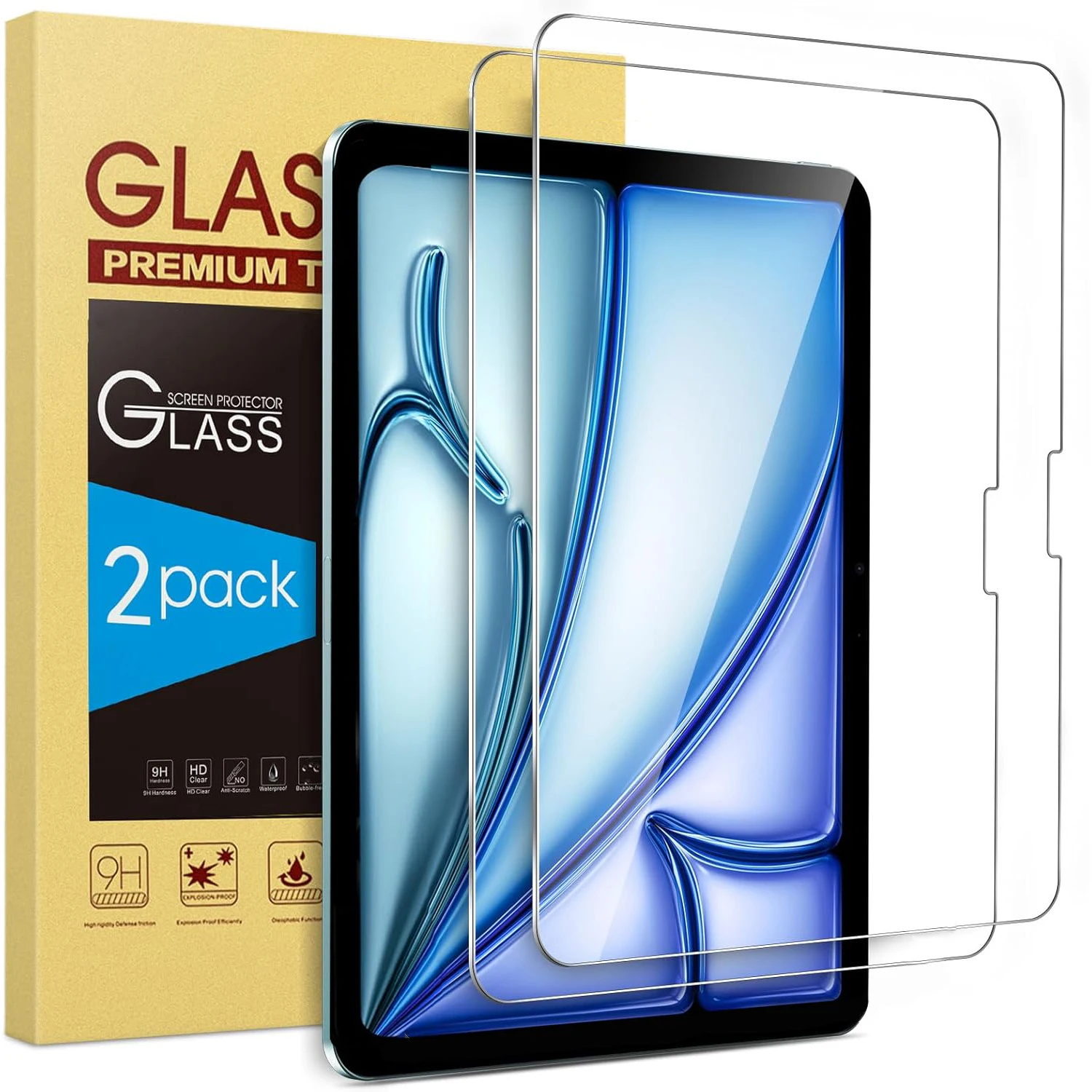 2pcs 9H Tempered Glass For iPad Air 11 inch 2024 (M2) Clear Screen Protector For iPad A2902 A2903 Anti Scratch Protective Film