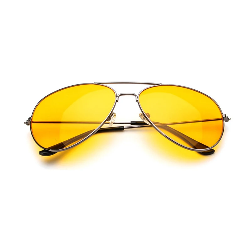 RMM brand High quality pilot sunglasses HD unisex Fashion Mirror sunglasses yellow night vision glasses for men women