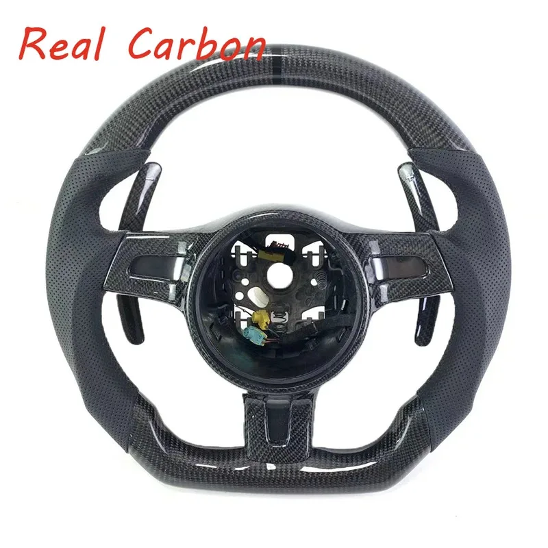 For Porsche 911/992/718/918/Cayenne/Macan/Panamera Turbo (2015-2020) Carbon Fiber Steering Wheel (Support Customization)