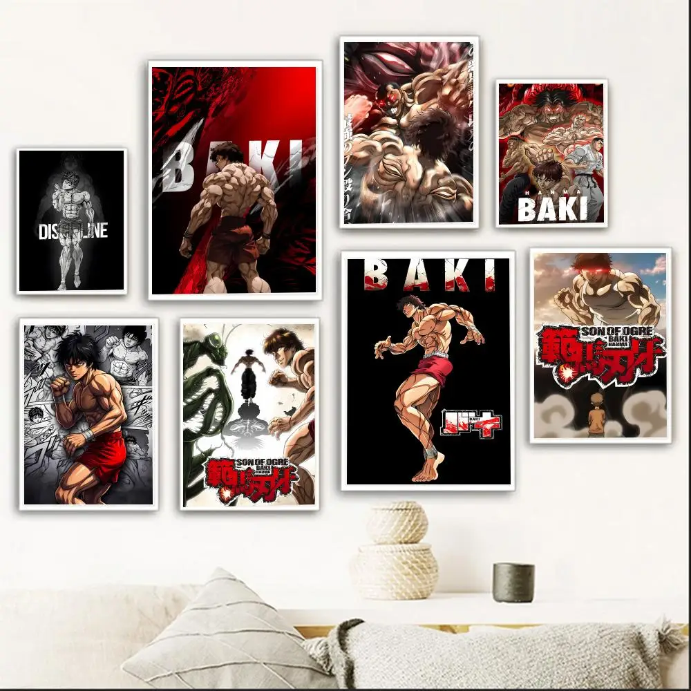 Stylish Brutal Anime Intense B-BAKI Poster retro art living room decoration bar Promotional