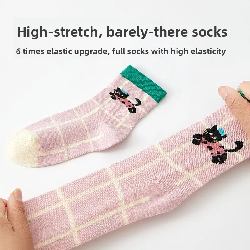 5 أزواج من الجوارب القطنية الناعمة للأطفال البنات والأطفال الصغار جوارب شتوية دافئة لمنتصف العجل جوارب رياضية للأطفال والطلاب غير قابلة للانزلاق قابلة للتنفس