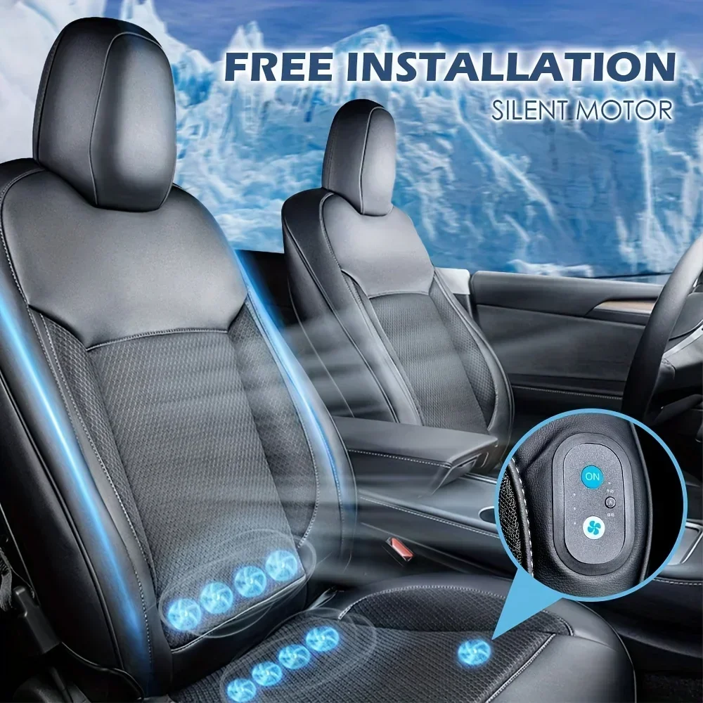 

2025 Universal Car Seat Summer Cool Air Seat Cushion With USB Fan Fast Blowing Ventilation Seat Cooling Refrigerated Car Seat