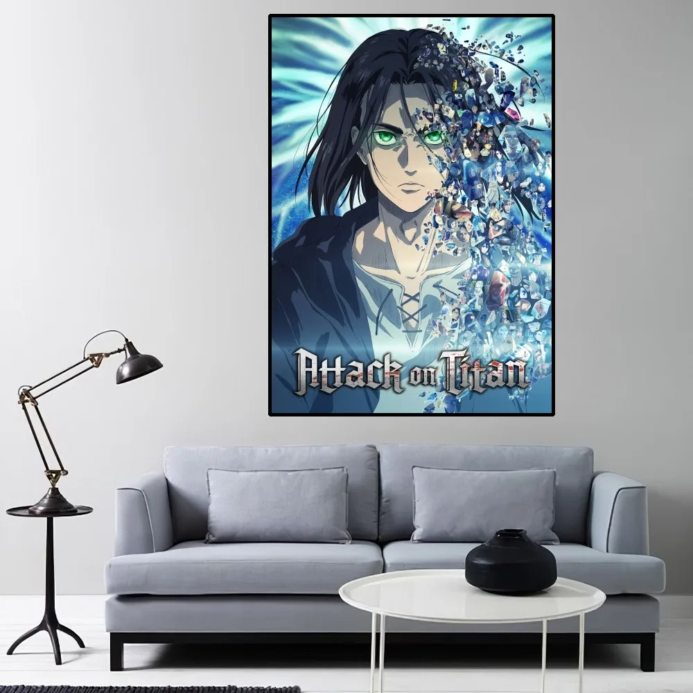 A-Attack on Titan Poster Home Room Decor Livingroom Bedroom Aesthetic Art Wall Painting Stickers