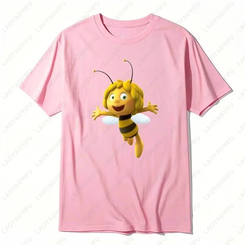 Interesting Film Themed Maya The Bee Funny Tshirt Casual Kawaii Cute Unisex Tops Men Women High quality Cotton Anime Adult Tees
