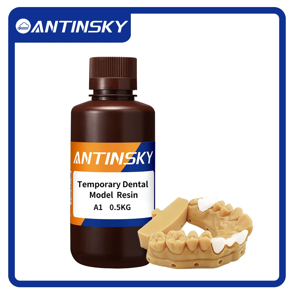 Antinsky Temporary Dental model resin 405nm 0.5kg For HeyGears/SprintRay teech and high precision/smooth surface 3D Dental Resin