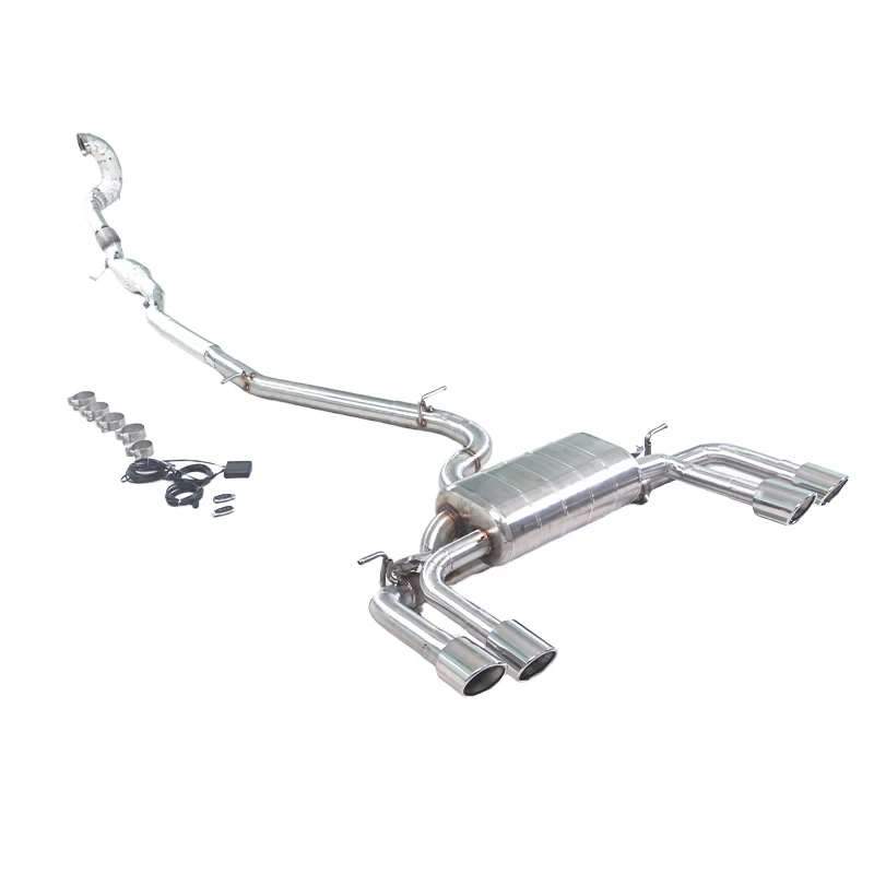 Sport‑Performance Exhaust Combo Kit, 200 Cell Catalyst Downpipe & Electric Valve Cat‑Back Muffler Pipe For Cupra Ateca 2.0T Stre