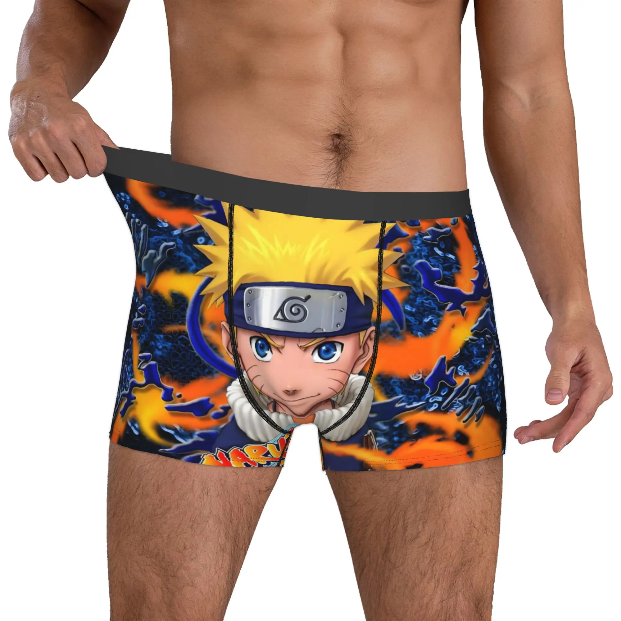 

Custom Uzumaki N-Narutoes Cartoon Underwear Men Breathable Animes Boxer Briefs Shorts Panties Soft Underpants For Homme