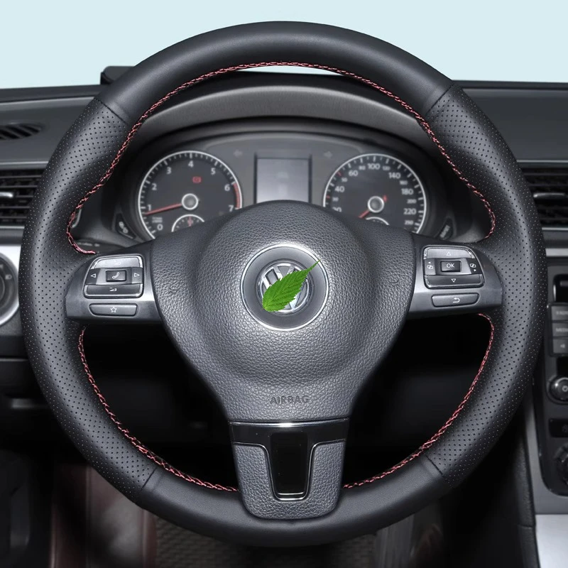 

Кожаный чехол на руль своими руками, сшитый вручную для VW Volkswagen 12-14 Sagitar 11-15 Passat 12-16 Magotan Tiguan CC, автомобильные аксессуары