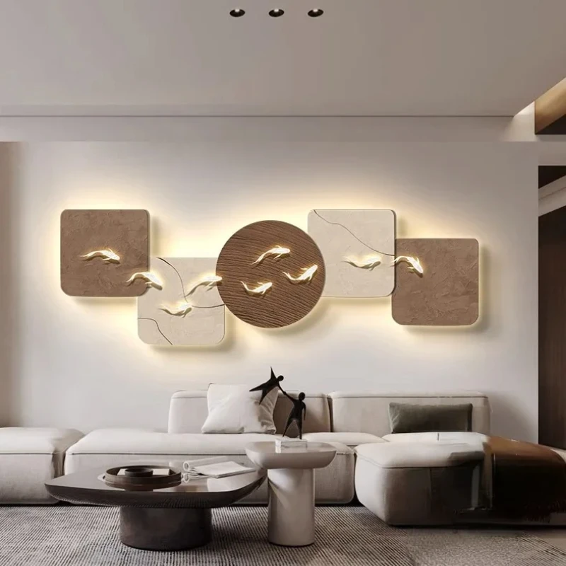 

Nordic Modern Art Porch Decoration Painted Wall Lamp LED Light Corridor Hanging Painting High-end Wall Lamp Lighting Minimalism