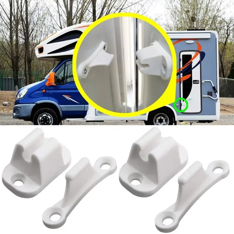 2Set RV Door Retainer Kit T Shape Door Stop Retaining Catch Latch for RV Caravan Camper Motorhome Boat Door Retainer Holder