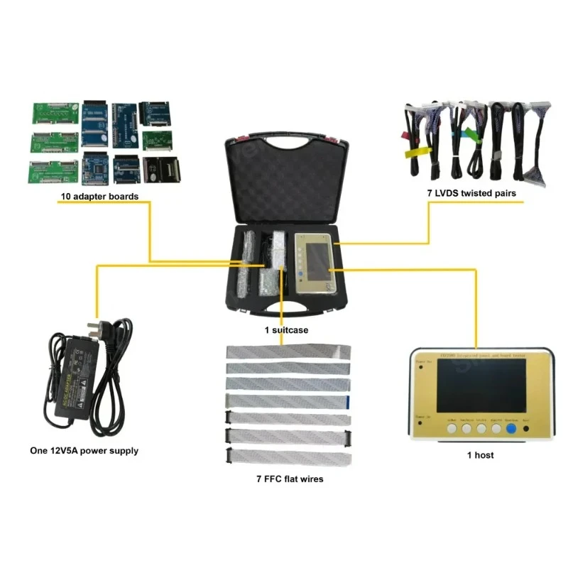 TV Repair Tester 2080 Integrated Panel And Board Tester For LVDS/MINILVDS/4K-VBY1 To TV Mainboard Motherboard Tester