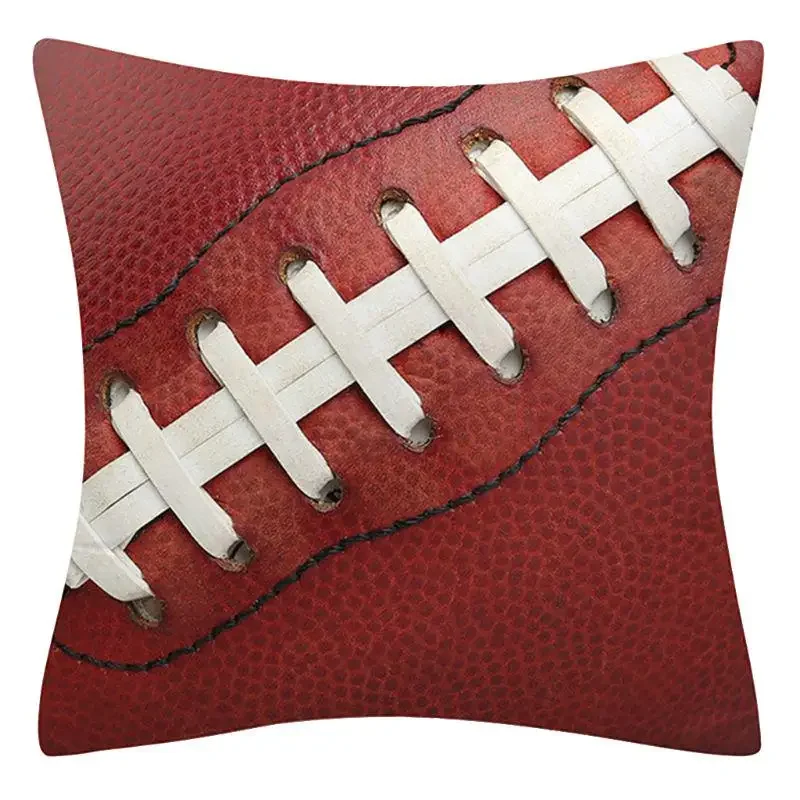 Sports Rugby Football Basketball Pillowcase Decoration Square Cushion Cover