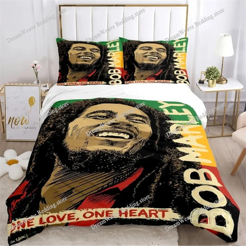 

Bob Marley Duvet Cover Sets Music Legends Jamaica Singer Comfortable Bedspreads Queen King Size Bedding Sets Bedroom Decor