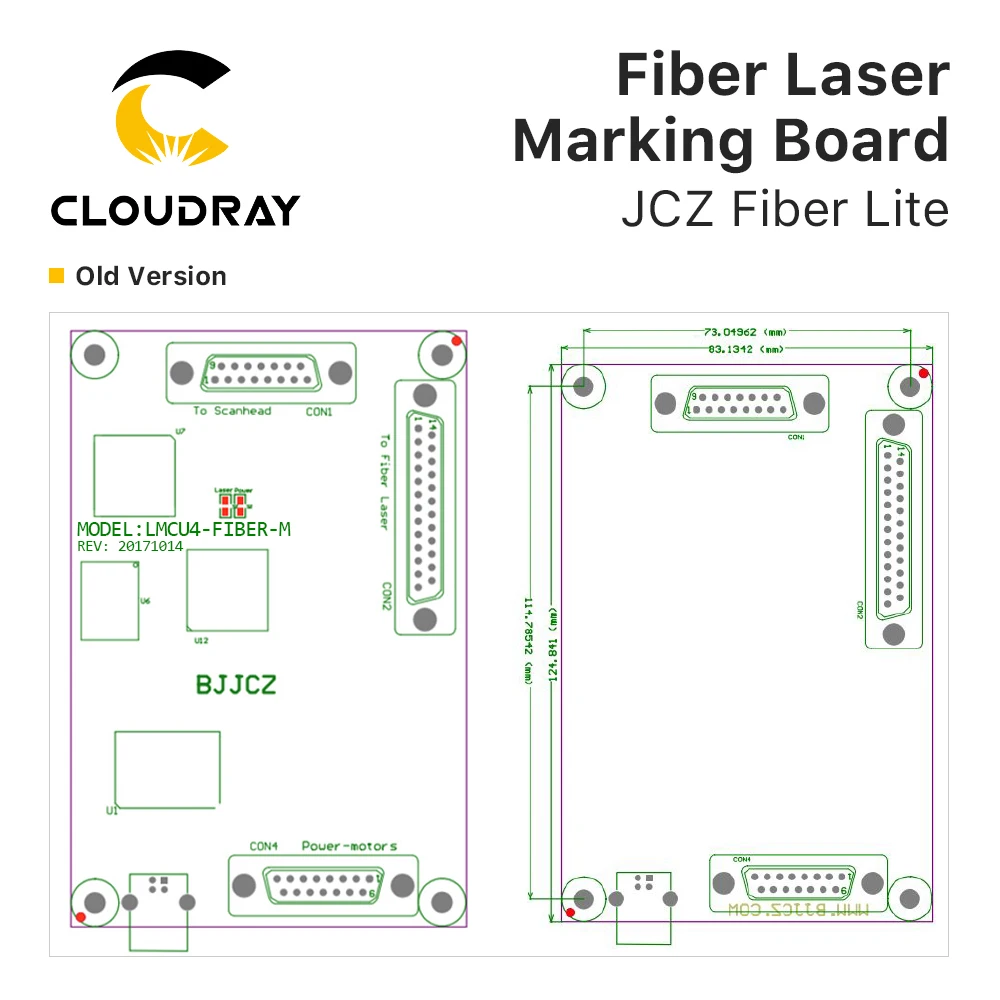 Cloudray-controlador de máquina de marcado láser BJJCZ, JCZ-LMCV4 de tarjeta Original Ezcad para máquina de marcado de fibra de 1064nm, IPG Raycus