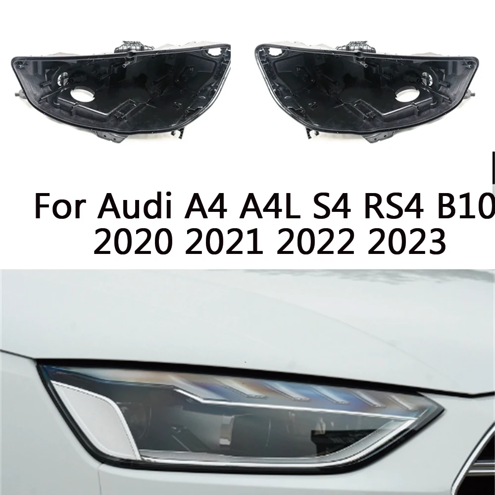 For Audi A4 A4L S4 RS4 B10 2020 2021 2022 2023 Car headlight base plastic black rear shell