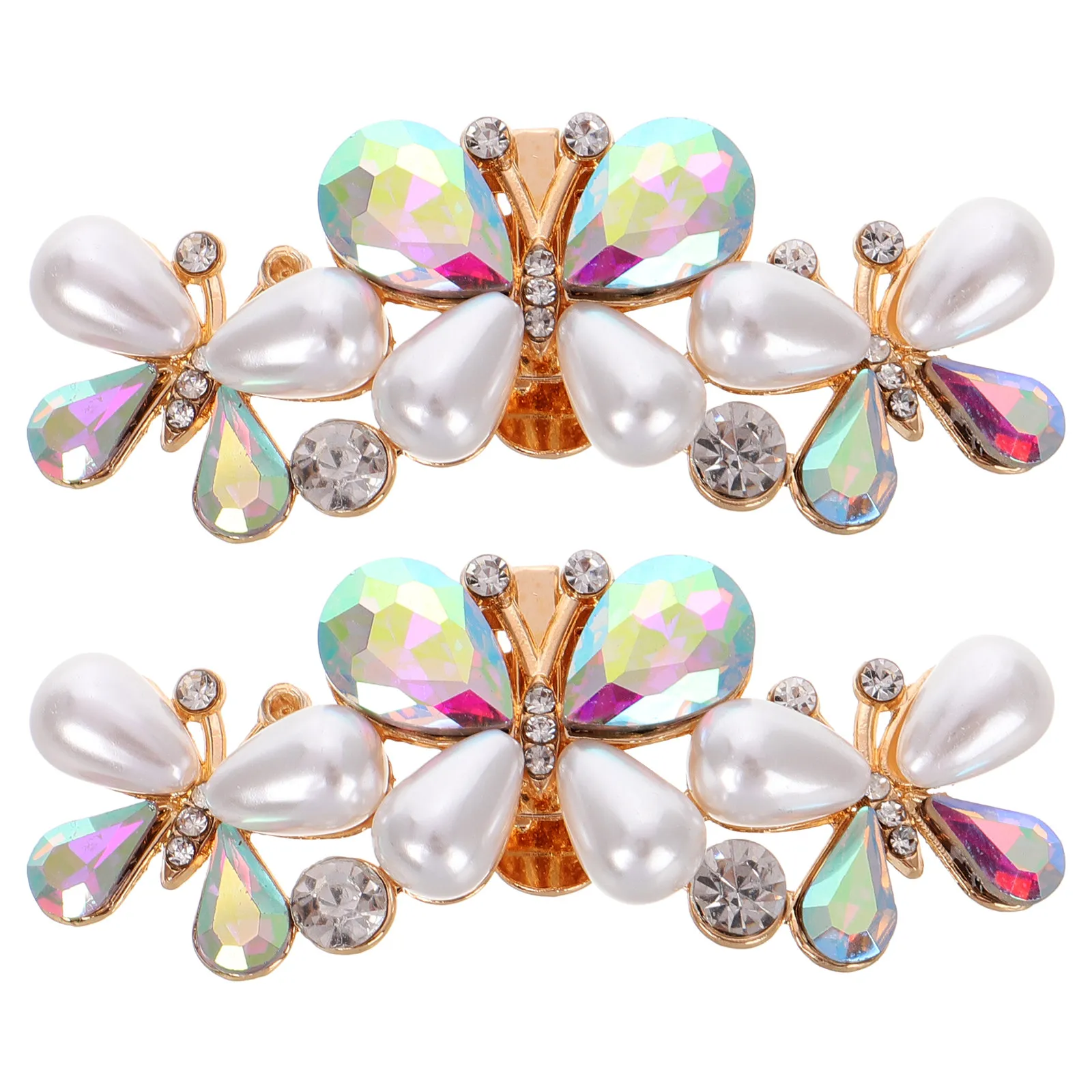 1Pair Rhinestone High Heel Shoe Clips Crystal Detachable Bow Wedding Bridal Party Shoe Charms Accessories Crystal Shoes Clip
