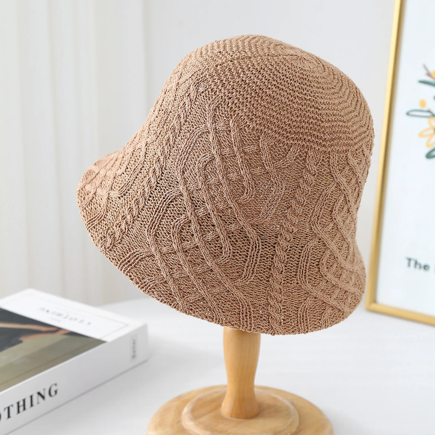 الخريف الشتاء متماسكة العجين المقلي التقلبات نمط صياد قبعة الصوف قبعة بحافة الكبار المرأة قبعة دافئة يندبروف حوض قبعة 4m690 #4