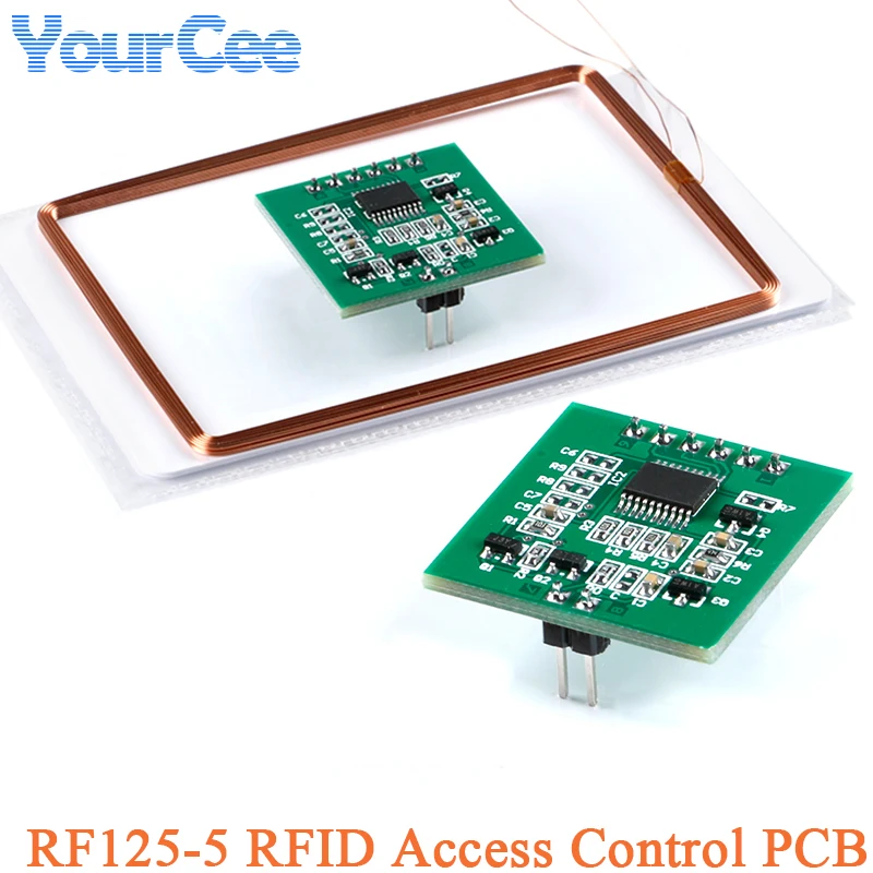 RF125-5 RFID Access Control Board Module 5V Reader Swipe Card Control Door Lock for 125KHZ EM4001 EM4102 EMID Smart Card