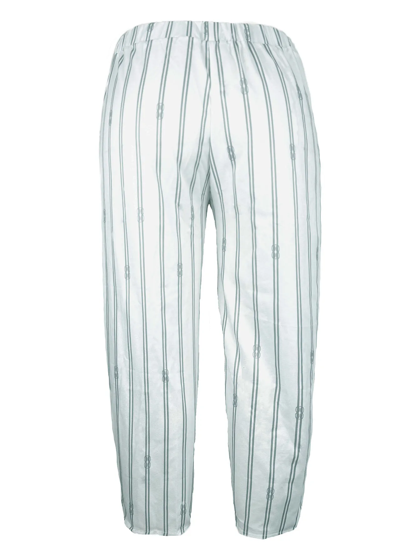 Pantaloni a gamba dritta con stampa floreale taglie forti, pantaloni Casual elastici in vita per la primavera e l'estate, abbigliamento taglie forti da donna