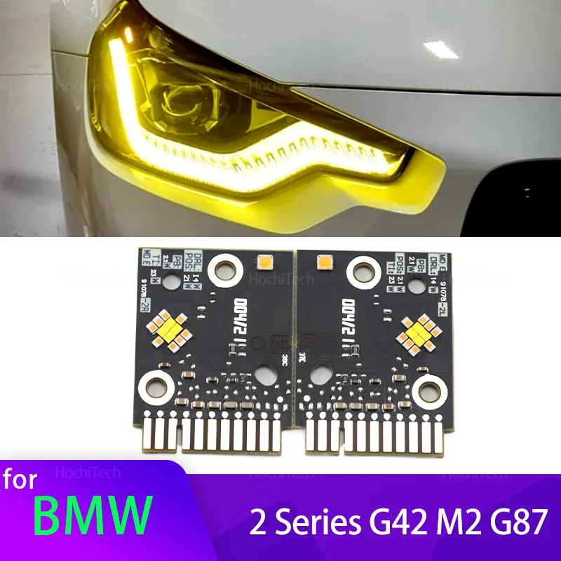 

CSL Желтый DRL Angel Eye LED Board Стиль дневных ходовых огней Светодиодные чипы для BMW G87 G42 M2 G87 218i 220i 230i M240i 220d