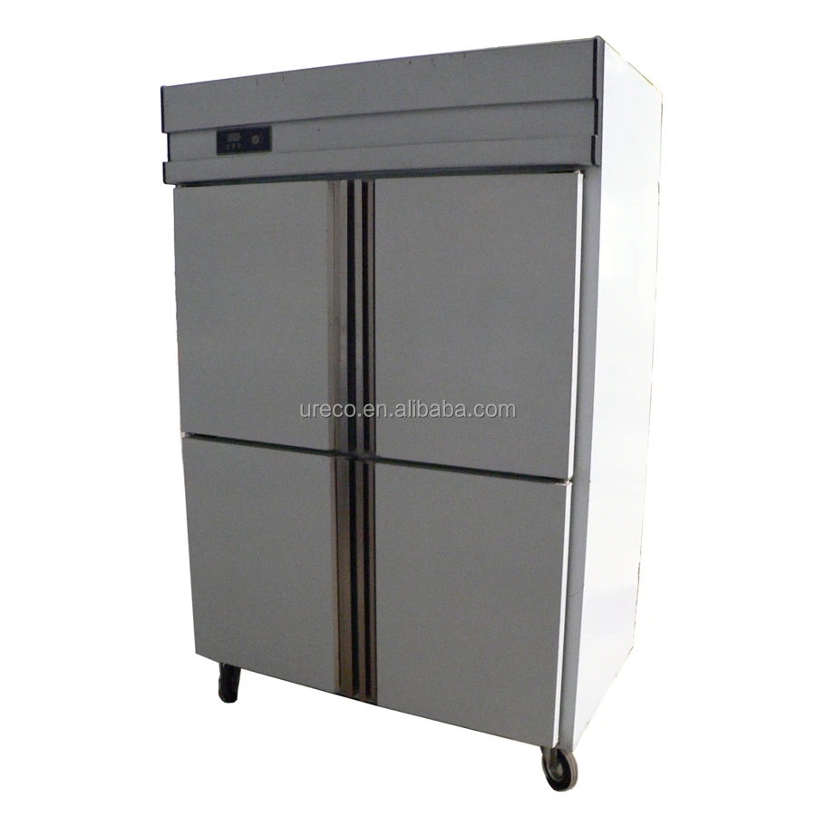Upright Standing Freezer Commercial Large Refrigerators for Restaurants 4 Doors Stainless Steel Commercial Refrigerator
