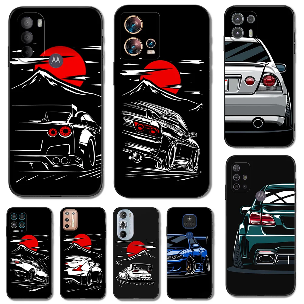 Black Tpu Case For Motorola Moto G52 G32 G82  G42 G60 4G G60S G71 G9 Play Plus Power One 5G Ace JDM Car