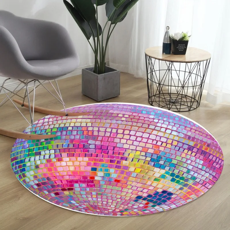 Tapis de sol rond à motif carr - Home Goods Bathroom Rugs avis et prix