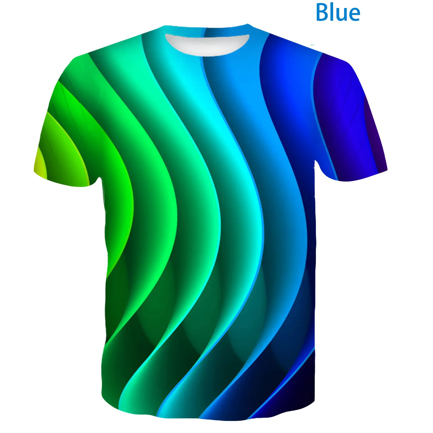 Newest Fashion 3D Print  Wave Rainbow TShirt Cool Vertigo Hypnotic Short Sleeved Tees Men/Women Pullover Tops Hot Summer T Shirt