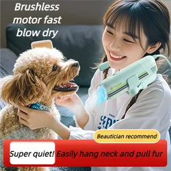 Pet hair dryer, neck pulling, cat and dog grooming, drying, high-power drying, brushless hair dryer