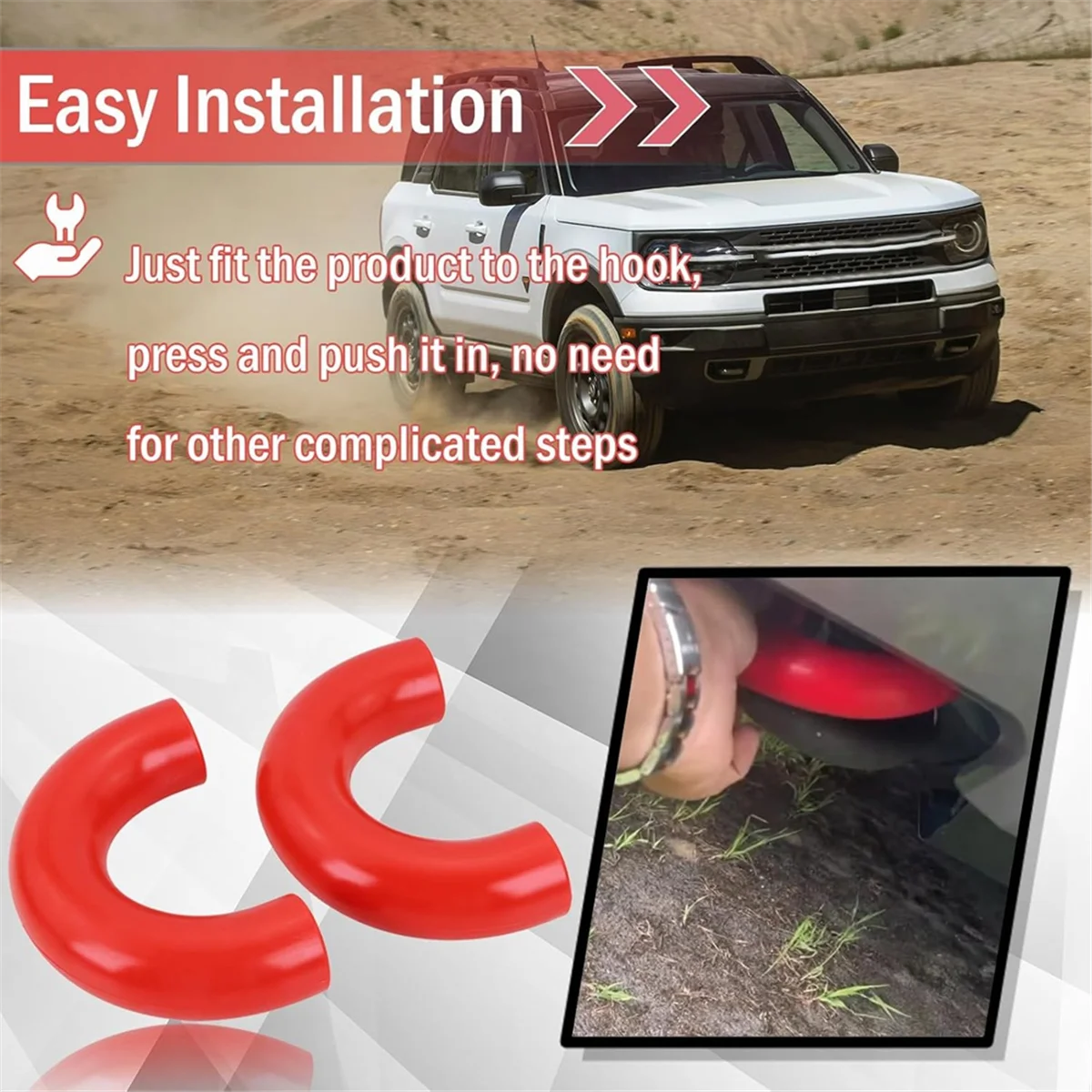 ABJS Tow Hook Covers for 2004-2024 for Base/Big Bend/Outer 2021-2024 for 2017-2021