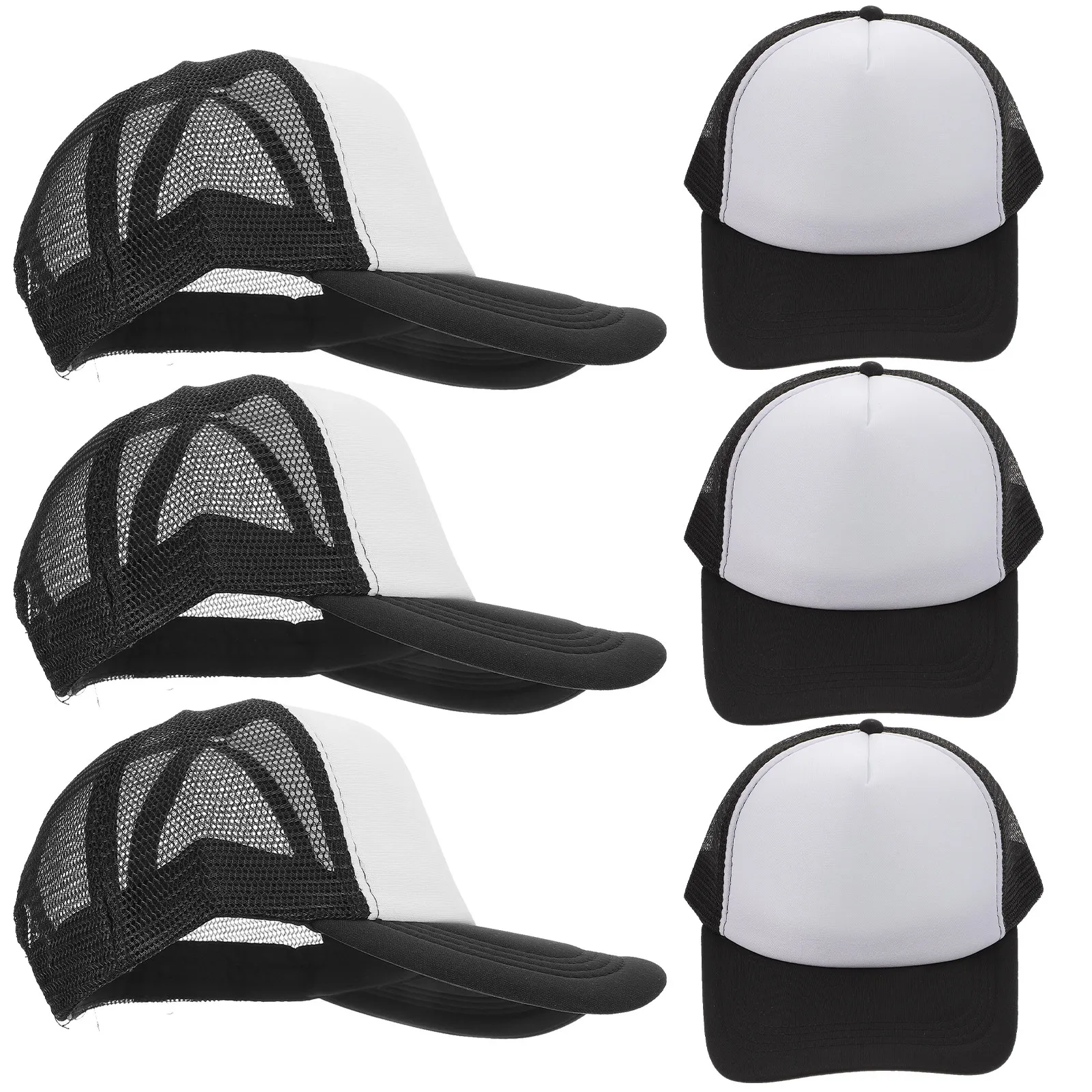 

10Pcs DIY Blank Baseball Cap Mesh Design Breathable Sublimation Heat Transfer Hat Adjustable Outdoor Summer Trucker Cap