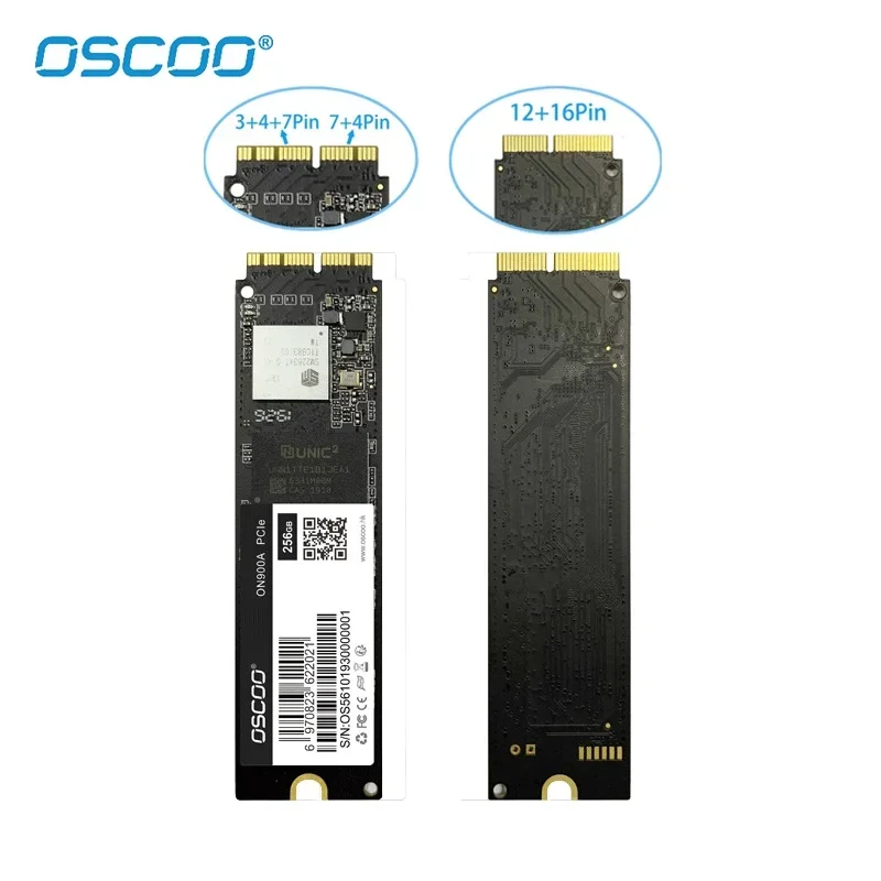 OSCOO NVMe PCIe Gen3.0 * 4 SSD, 맥북 2013 2017, 맥북 에어 A1465 A1466 A1398 A1419 A1418 SSD 내장 솔리드 스테이트 드라이브