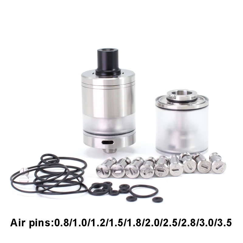 sxk  Kooroo Kalibr 23.30 Style 23mm RTA 4.5ml Adjustable Airflow vape Rebuildable tank atomizer  vs Kylin Mini V2 - view 2