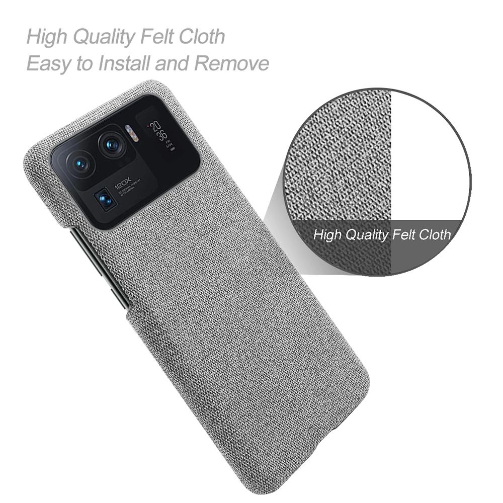 For Xiaomi Mi 11 Ultra Lite 10T Poco X3 NFC F3 Funda Luxury Cloth Texture Fitted Case For Xiomi Redmi K40 Note 10 Pro 10S Cover