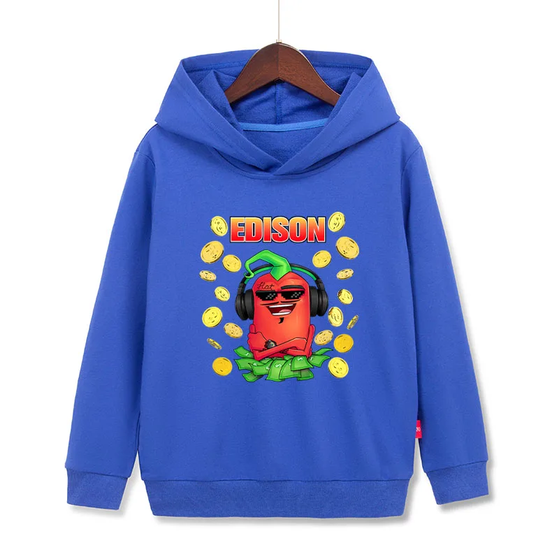 اديسون Pts الاطفال هوديس الخريف رقيقة طويلة الأكمام Эдиsson перец الصبي قمصان سويت شيرت بقلنسوة الفتيان الفتيات ملابس الكرتون غير رسمية #6