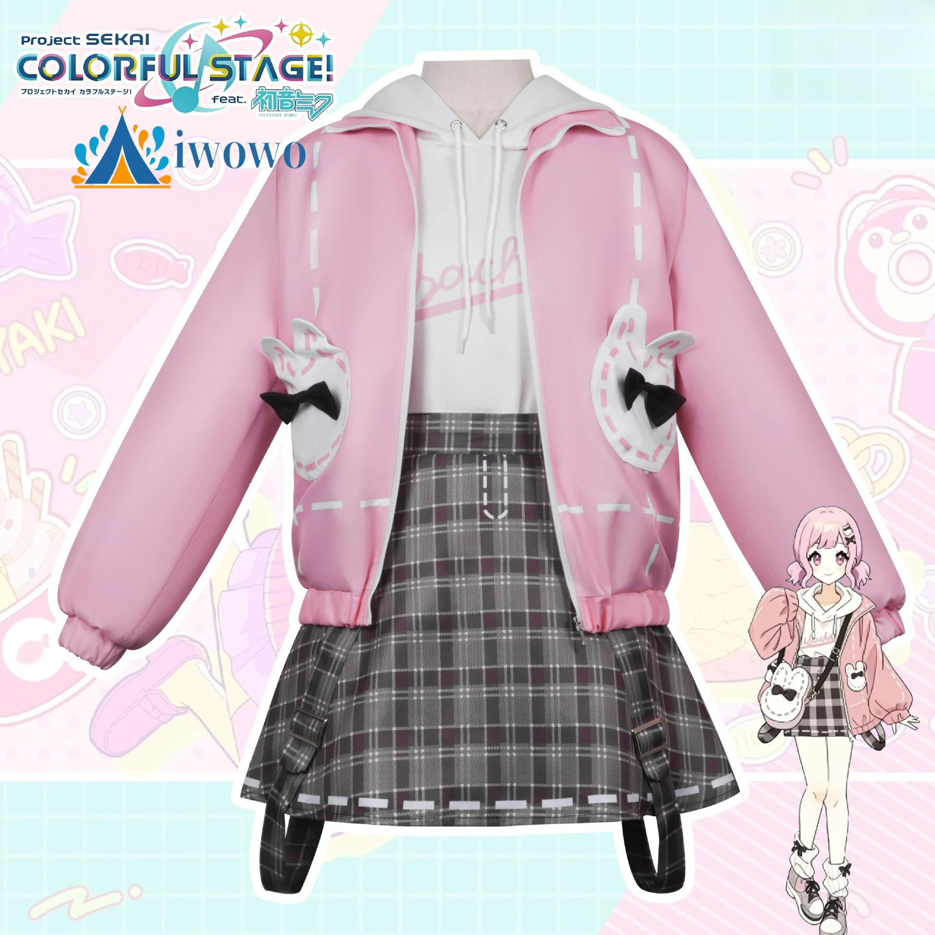 

PJSK Project Sekai rabbit Otori Emu Cosplay Costumes Bunny Ear Hoodie Outfits Game Anime Halloween