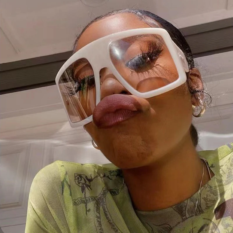 المشي لمسافات طويلة التخييم المتضخم الشرير مربع مكافحة نظارات الضوء النساء Y2K نظارات رياضية فريدة من نوعها الفاخرة العلامة التجارية مصمم نظارات جديدة UV400