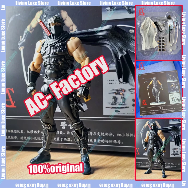 

In Stock AC Factory Toys Ninja Gaiden Ryu Hayabusa Action Figures Kaiyodo Revoltech Figurine Ko Model Kids Gift Toys