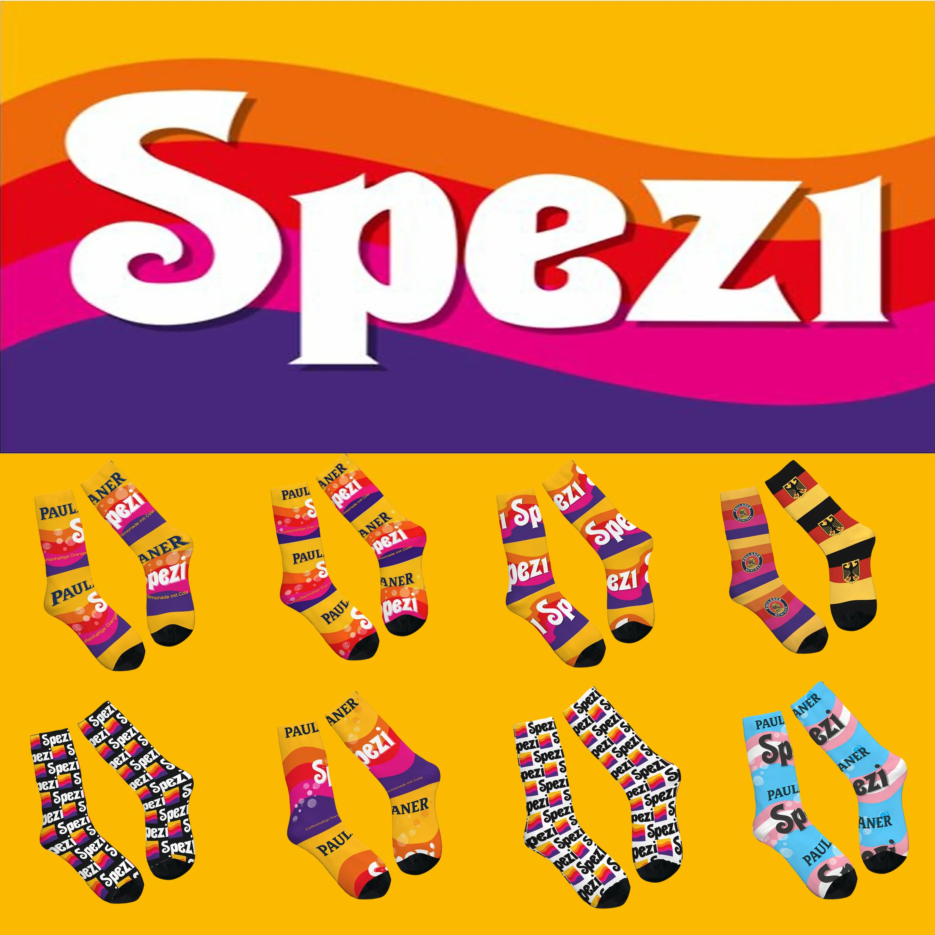 Paulaner Spezi Socken Deutschland Soda Drink Lässige Strümpfe Winter Anti-Rutsch Unisex Herren Socken Atmungsaktive Custom Skateboard Socken
