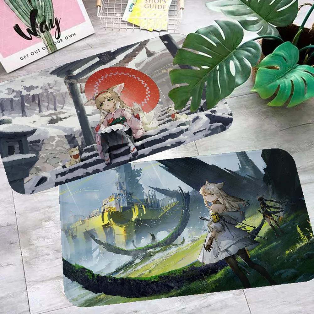 

Arknights Game Hallway Carpet Non-Slip Laundry Room Mat Laundry Decor Balcony Child Living Room Toilet Rug