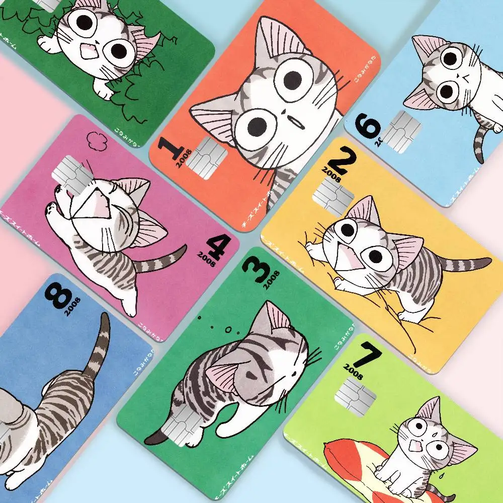 Cat's Sweet  Diy Credit Debit Card Sticker Party Sticker Decoration Waterproof Small Chip Card Skin Sticker