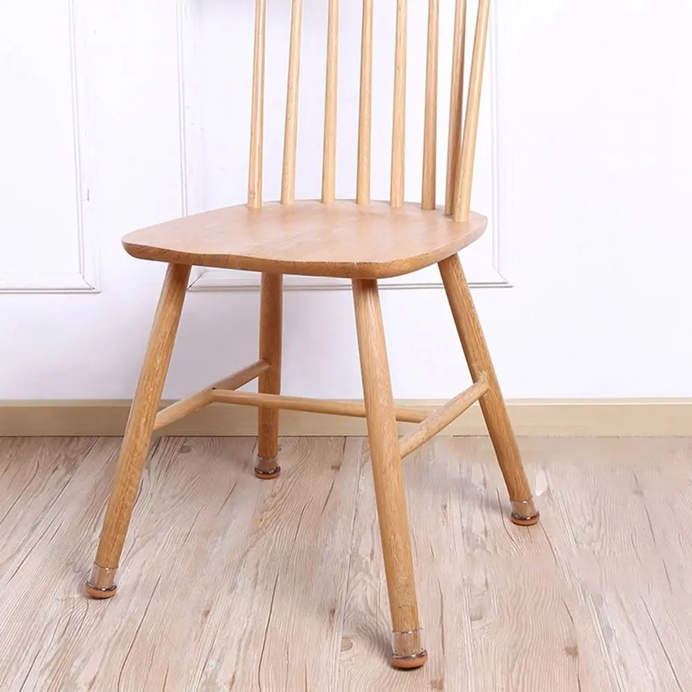 4PCS New TPE Table Leg Protector Covers Felt Floor Protectors Table Foot Pads Circular Non-Slip Chair Foot Caps Chair Leg