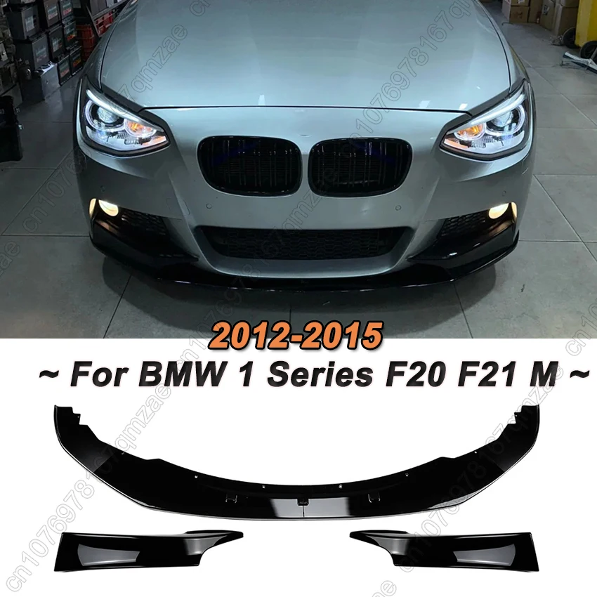 

Gloss Black ABS Car Front Bumper Lip Splitter Spoiler For BMW F20 F21 120d 120i M135i M-Sport 2012-2015 Pre-Facelift