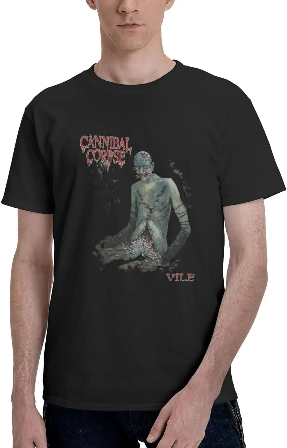 

Cannibal Skull Corpse Vile Unisex Cotton Shirt Music Tour 2024 Male Fashionable T-Shirts