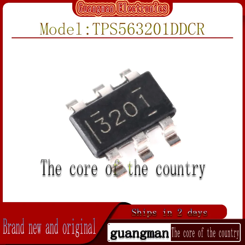 

100 Tps563201Ddcr Original Genuine Silk Screen 3201 Sot-23-6 Synchronous Step-Down Converter Chip