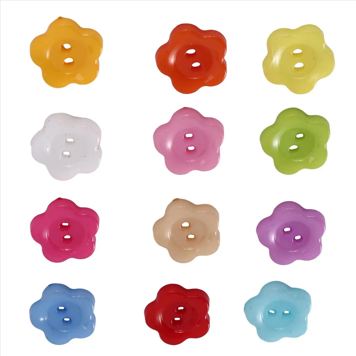 NOCM 100 Pcs/lot Plastic Buttons Sewing DIY Craft decals for Children Plum flower