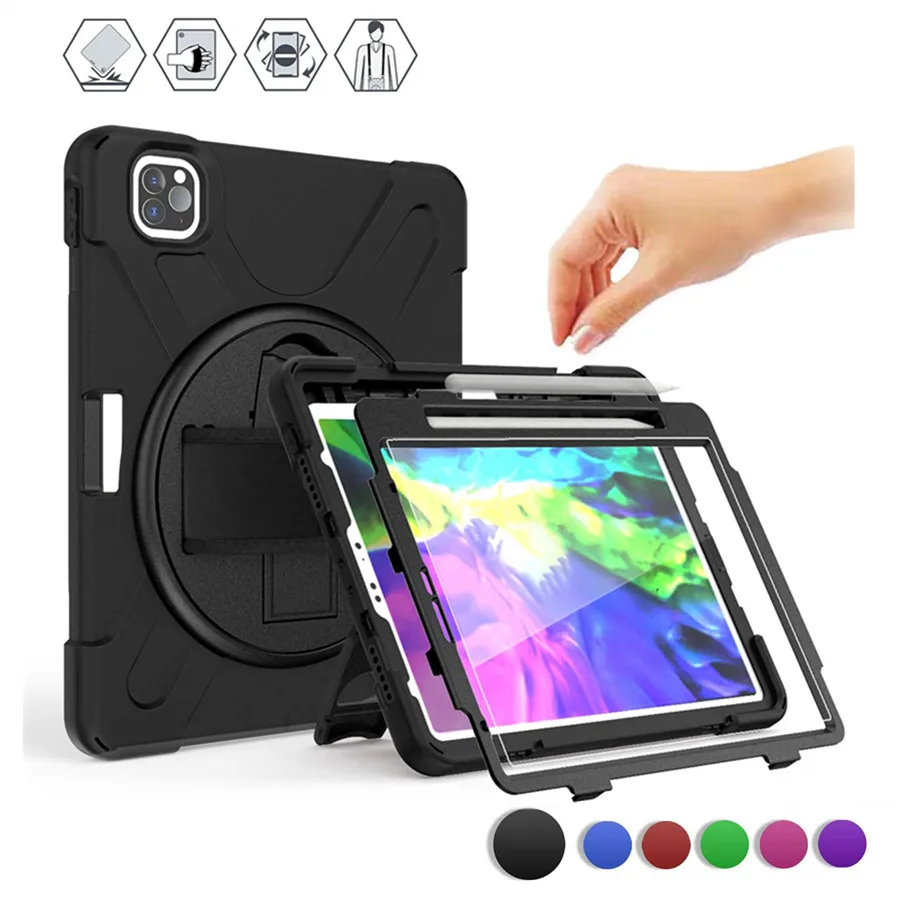 

Case For iPad Pro 11'' 11 Inch Rugged Shockproof Cover Pencil Holder for iPad Pro 12.9 2018/2020/2021/2022/ iPad Air 4 5 10.9
