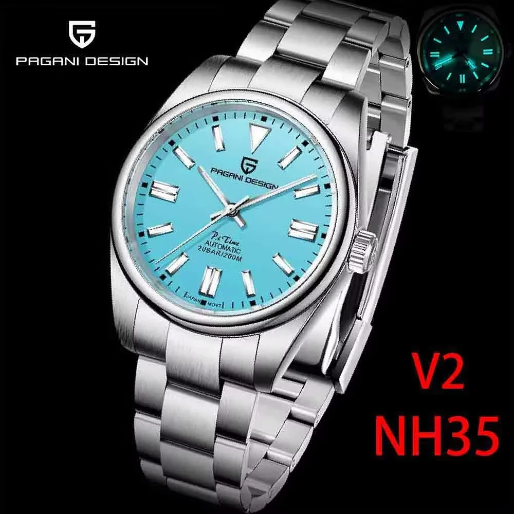 

Новые мужские механические часы PAGANI Design 2026, 39 мм, с автоподзаводом NH35, сапфировым стеклом, из нержавеющей стали, водонепроницаемость 20 бар, Reloj Hombre