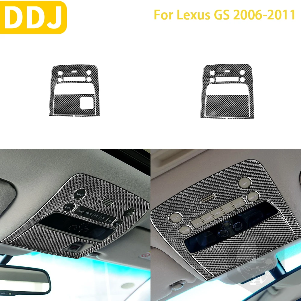 Panneau de lampe de lecture intérieur en Fiber de carbone, autocollants décoratifs pour Lexus GS 2006 2007 2008 2009 2010 2011, accessoires de voiture